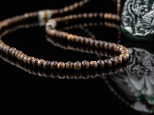 XY0062原创沉香+翡翠蓝底山水牌 商品图6