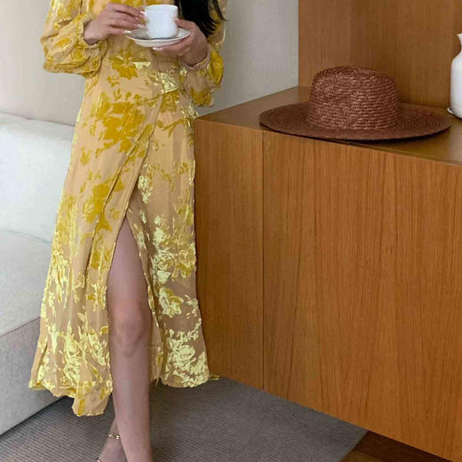 顺丰包邮洛诗琳20330春季新款重磅真丝混纺一片式裹身连衣裙10110 商品图4