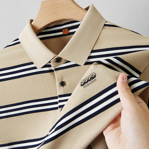 【棉质】【DDP】大依优型大码短袖POLO衫弹力翻领商务休闲透气半袖夏季上衣 商品图5