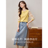 【年终特卖】熙世界设计感雪纺印花长袖拼接针织T恤假两件上衣女2025春秋新款 商品缩略图4