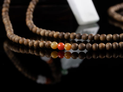 XY0029原创沉香+翡翠飘花平安无事牌 商品图7