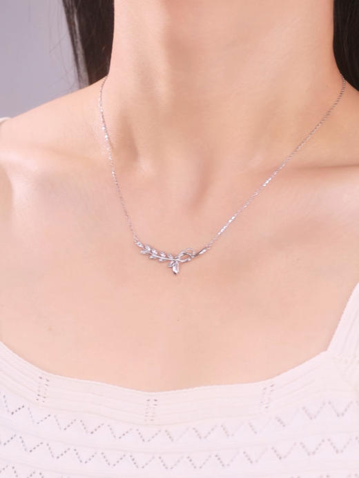 卡蒂罗/KADER 麦穗蝴蝶结项链 月桂女神轻奢高级紫藤花系列穗穗平安甜美丝带结设计锁骨链 女朋友周年礼盒 商品图6