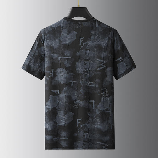 【DDA】大依优型大码短袖T恤破洞夏季圆领半袖加肥加大码短袖上衣胖子男士潮流 商品图2