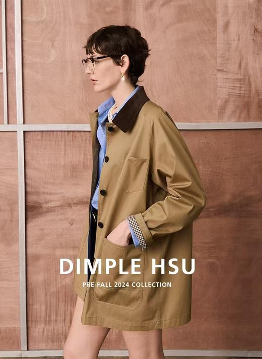 复古订制新疆棉拼接领一手长外套风衣 商品图7