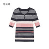 【商场同款】CNK5386 “彩虹条纹衫” 宽窄条纹修身毛衫 商品缩略图2
