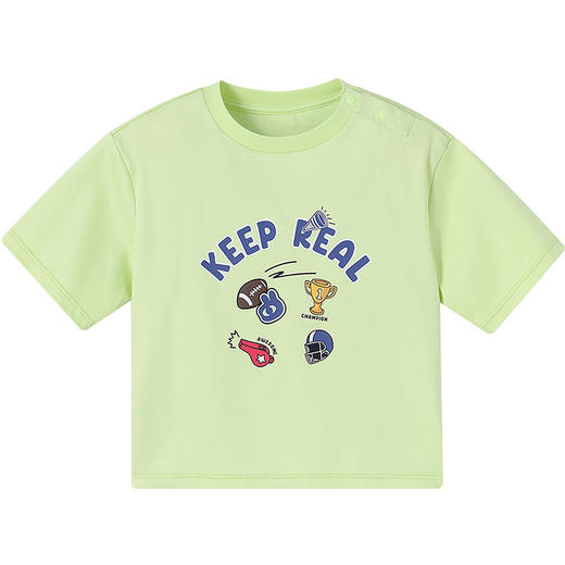 男童圆领液氨短袖针织衫夏季新款安奈儿童装实体店同款XB521603 商品图9