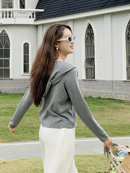 【百图lulu定制】【斑马帽衫】 设计感  假两件 拼接内衣  假两件 长袖帽衫 商品图11