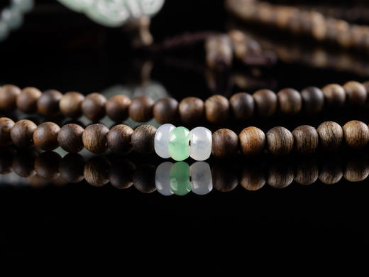 XY0064原创沉香+冰种翡翠蝴蝶挂件 商品图7