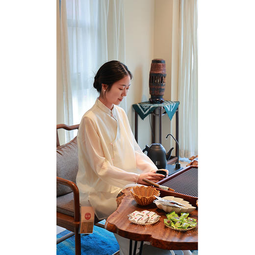 【抖音专属】立领小衫（24710261Y白鸢尾设计师） 商品图5