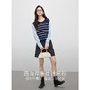 【五折购】熙世界2025春秋新款假两件条纹针织衫女长袖拼接宽松圆领休闲上衣 商品缩略图2