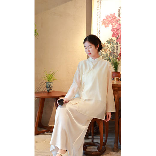 【抖音专属】立领小衫（24710261Y白鸢尾设计师） 商品图6