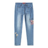 ONIARAI/鬼洗25春夏新品泥棒蓝女款粉红虎绣花牛仔男友裤 25N3406 商品缩略图3
