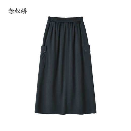 【商场同款】CNS5392 “工装裙” 石墨灰色松紧腰半裙 商品图8