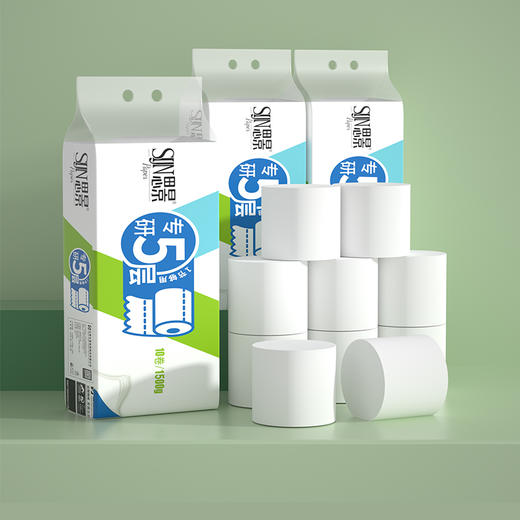 普洱思景无芯卷纸1500g/提 5层加厚专研系列卫生纸 SJ-0128-1 商品图2