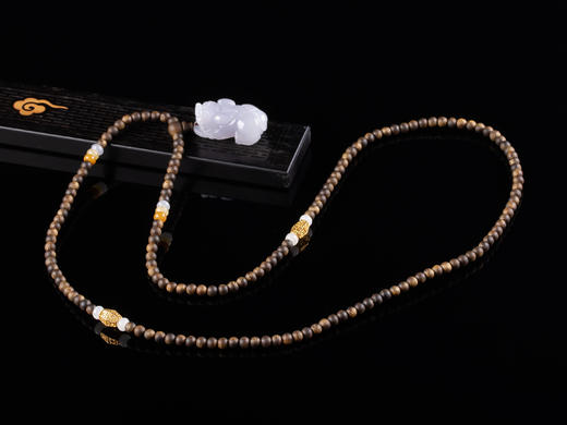 XY0044原创沉香+翡翠紫色貔貅套链2️⃣ 商品图0