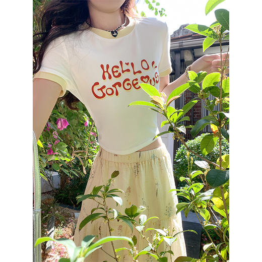 <曾小咸推荐>现货秒杀！最后一波 ！抢到赚到！设计感黄色边红色字母印花 日常99.99 立减50 秒杀49.99！ 商品图1