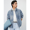 GXG男装 蓝色数码印花简约时尚外穿式牛仔衬衫外套 25年春热卖 商品缩略图4