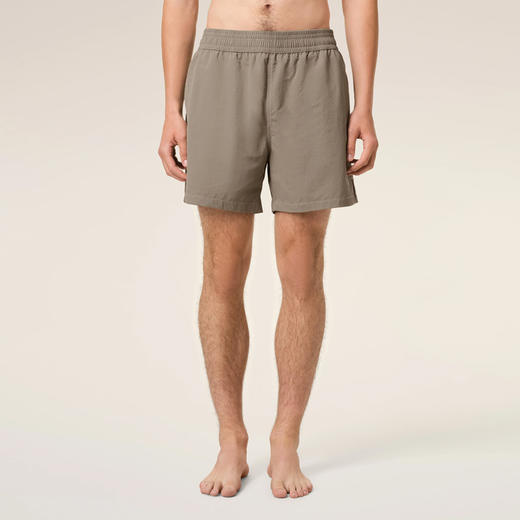 AMI 男士心形徽标刺绣休闲短裤 灰色 HBW006 PA0027 0952 商品图1