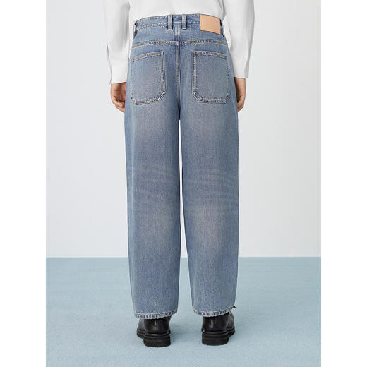 GXG男装 锥形复古蓝牛仔裤宽松通勤长裤男休闲裤子 2025春季热卖 商品图4