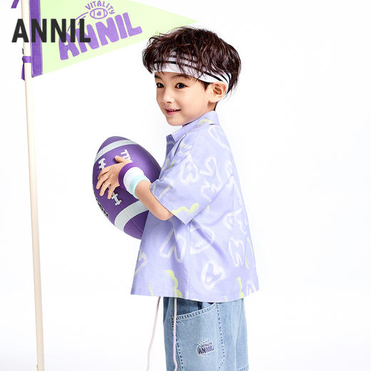 男童翻领短袖上衣夏季新款安奈儿童装实体店同款XB521602 商品图2