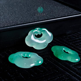 玉美人菲菲/S925独龙玉祥云如意锁吊坠约21*29mm/多样性发一