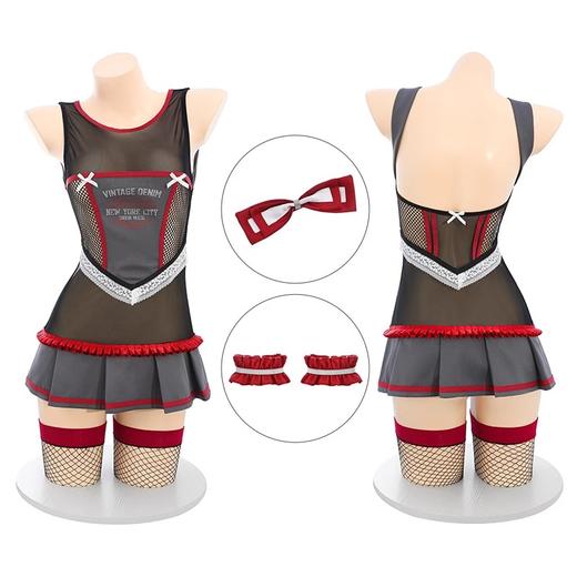 霏慕&俏予醉 活力啦啦队撞色拼接套装Q19 商品图4