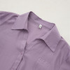西遇宽松轻职场衬衫女新款法式紫色上衣慵懒风翻领外套D0050461 商品缩略图5
