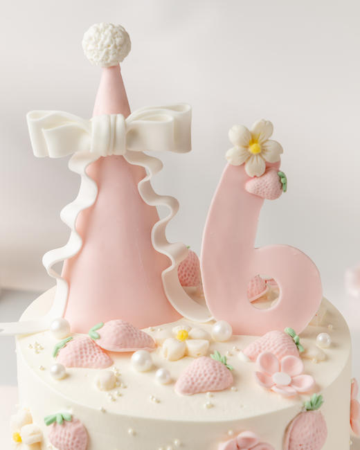 草莓礼帽公主蛋糕（数字可改） 商品图2