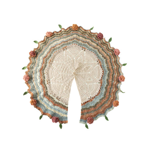 苏苏姐家心意花束披肩手工diy钩针编织毛线团材料包 商品图4