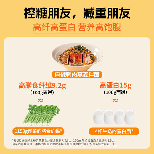 解唐忧 麻辣鸭肉拌面111.5g 高纤高蛋白 营养饱腹 商品图1