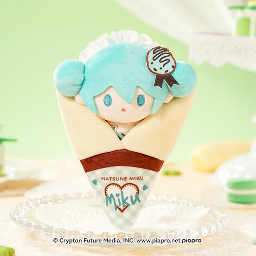 【GSC现货】初音未来 可丽饼系列 毛绒玩偶挂件A 薄荷巧克力款/B 奶油草莓款/C 海盐苏打款GSM 商品图3
