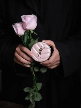 D030619新款冰川粉嫩色质感皮纹限量皮革粉气垫