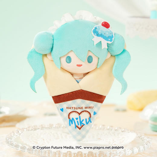 【GSC现货】初音未来 可丽饼系列 毛绒玩偶挂件A 薄荷巧克力款/B 奶油草莓款/C 海盐苏打款GSM 商品图2