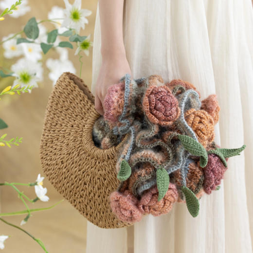 苏苏姐家心意花束披肩手工diy钩针编织毛线团材料包 商品图2