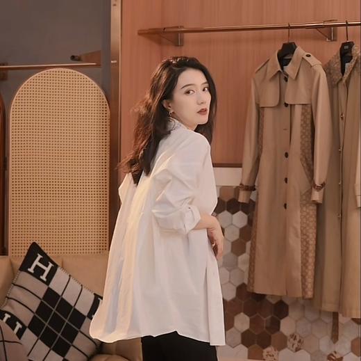 NORNS LADY诺恩 春秋款舒适透气简约长袖衬衫纯棉衬衣T25SY04041【清仓不退不换】 商品图1