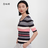【商场同款】CNK5386 “彩虹条纹衫” 宽窄条纹修身毛衫 商品缩略图1