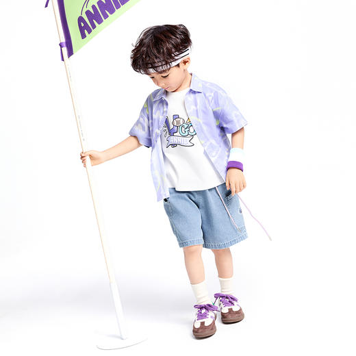 男童翻领短袖上衣夏季新款安奈儿童装实体店同款XB521602 商品图5