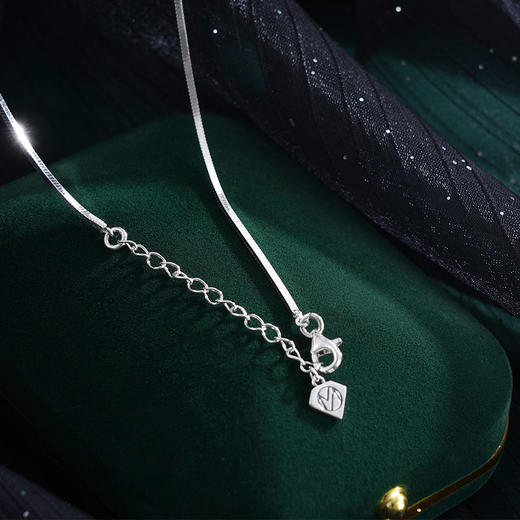 子佩集S925银【未来轨迹】项链【XL-6611】纯银原创2一字圆弧2502 商品图3