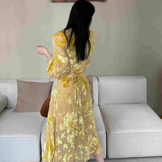 顺丰包邮洛诗琳20330春季新款重磅真丝混纺一片式裹身连衣裙10110 商品图3