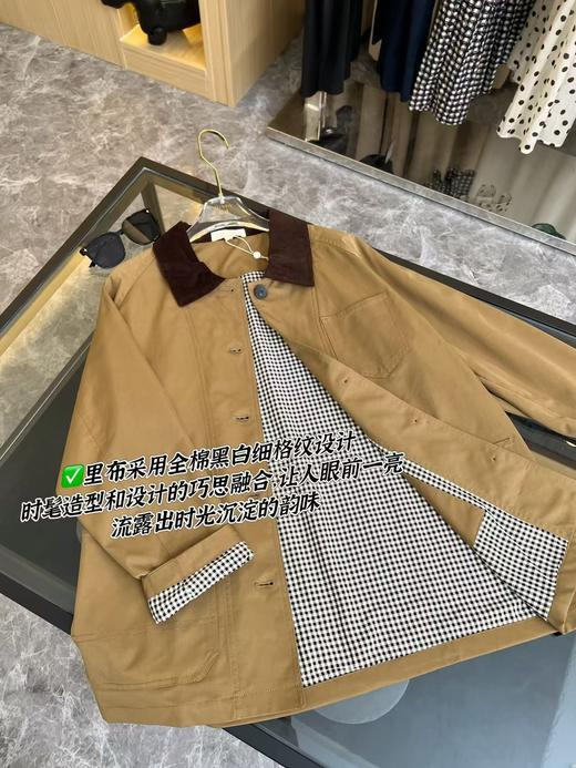 复古订制新疆棉拼接领一手长外套风衣 商品图12