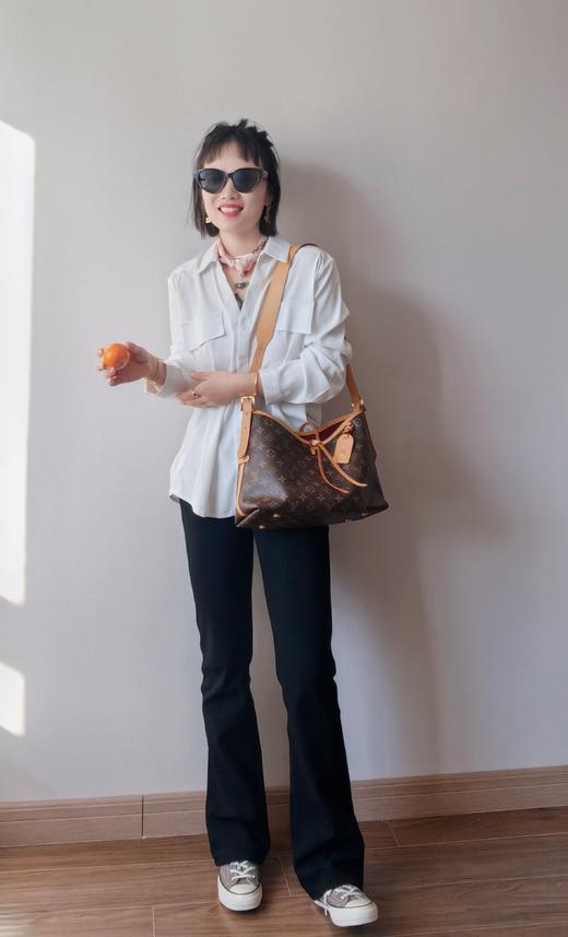 简约假兜V领翻领设计好打理基础百搭衬衫 商品图2