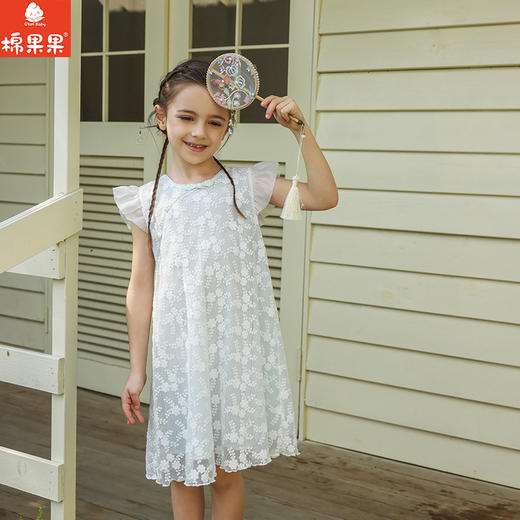 棉果果夏季商场专柜同款女童国风清新国风连衣裙M222701425304 商品图0