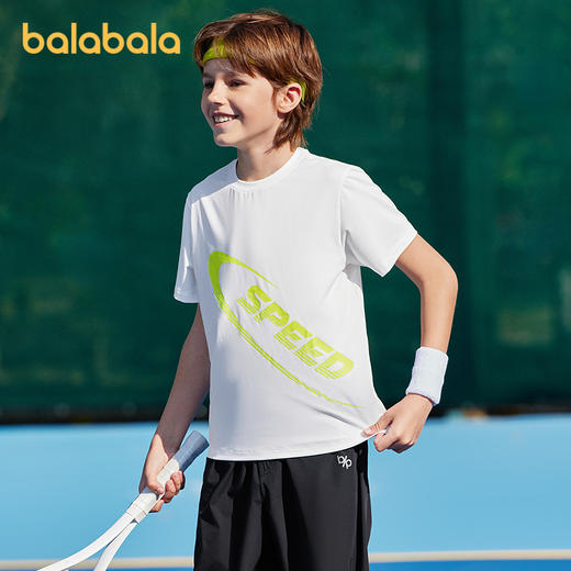 巴拉巴拉儿童短袖t恤2025年新款夏季男童上衣柔软运动打底衫速干 商品图0
