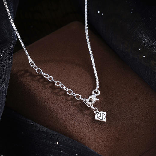 子佩集S925银【时光穿梭】项链【XL-6444】纯银原创2彩圈2502 商品图4