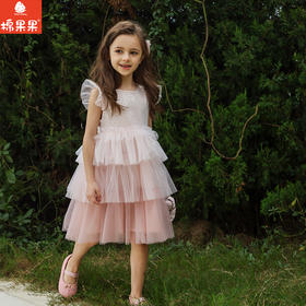 棉果果夏季商场专柜同款女童蛋糕裙网纱连衣裙M222701425323
