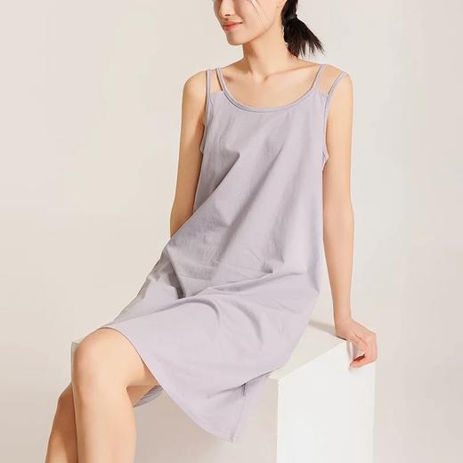 weyo 长绒棉双吊带连衣裙休闲居家宽松睡裙连衣裙13605 商品图2