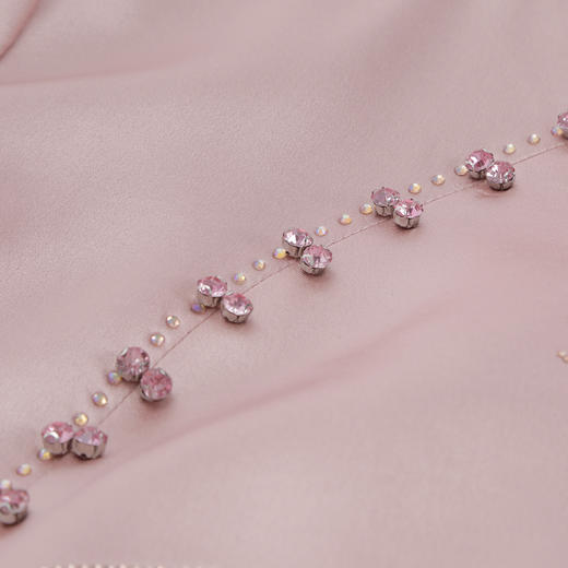 QF806斯尔丽25新款喜妈妈商场同款宴会改良旗袍烫钻手工钉绣修身连衣裙 商品图5