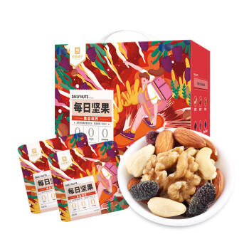 良品铺子 每日坚果750g 黑金滋养 坚果炒货休闲干果组合大礼包 企业团购 商品图0