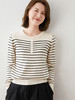 法式极简春季『赫本圆领针织衫』  圆领不挑人 修饰颈部线条 舒适亲肤条纹长袖打底针织衫秋冬新款毛衣短款清新宽松休闲内搭外穿毛衫女 商品缩略图4