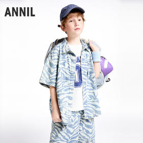 【实体店同款】男童翻领短袖上衣夏季新款安奈儿童装AB521631